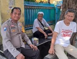 Bangun Keakraban dan Sinergi, Bhabinkamtibmas Rawasari Sampaikan Pesan Kamtibmas