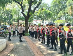 Kapolsek Sawah Besar Pimpin Apel Pengamanan Dua Aksi di Lapangan Banteng dan Kemenag RI