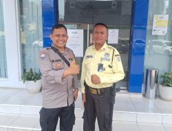 Sinergi Polisi Dan Security, Bhabinkamtibmas Pegangsaan Bersama Petugas Keamanan Bank BRI Tingkatkan Keamanan Lingkungan
