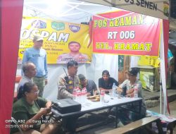 Bhabinkamtibmas Sambangi Pos Kamling RW 08 Kramat, Ajak Warga Aktif Jaga Keamanan Lingkungan
