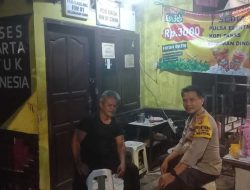 Bhabinkamtibmas Cikini Sambangi Satkamling RT 09 RW 01 Cikini, Himbau Warga Tingkatkan Patroli Jelang Pagi