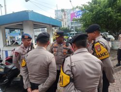 Kapolsek Sawah Besar Pimpin Apel Gabungan Di TL. Harmoni Jelang Aksi Unjuk Rasa Ojol