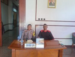 Bhabinkamtibma Pegangsaan Sambangi Gedung Yanarti Di Jalan Proklamasi, Berikan Himbauan Kamtibmas Petugas Security