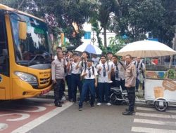 Polsek Cempaka Putih Gelar Patroli Pengamanan Bubaran Sekolah di SMPN 118 Jakarta