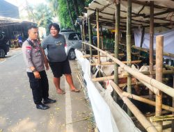 Bhabinkamtibmas Sambangi Pedagang Hewan Qurban Di RW 06 Benhil Agar Selalu Menjaga Kebersihan