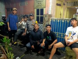 Patroli Malam di Galur, Bhabinkamtibmas Sampaikan Himbauan Kamtibmas