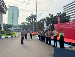 Polsek Sawah Besar Gelar Apel Pengamanan Aksi Unjuk Rasa di Depan Kantor OJK