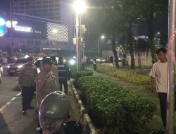 Patroli 3 Pilar Menteng Pantau Kawasan Bundaran HI, Himbau Warga Untuk Segera Kembali Ke Rumah