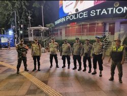 Patroli Tiga Pilar Menteng Pantau Kawasan Bundaran HI, Himbau Warga Untuk Pulang Mengingat Sudah Larut Malam