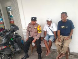 Sambang Sejuk ke Pertokoan, Bhabinkamtibmas Tanah Tinggi Ajak Karyawan Alfamart Jaga Kamtibmas