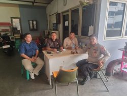 Kapolsubsektor Pasar Senen Sambang Petugas Keamanan Blok IV, Sampaikan Himbauan Kamtibmas