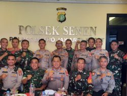 Kunjungan Danramil 03 Senen ke Polsek Senen, Wujud Sinergi TNI-Polri di HUT Bhayangkara ke-79