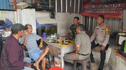 Bhabinkamtibmas Pasar Baru Bersama 3 Pilar Sambang Warga, Sampaikan Himbauan Kamtibmas
