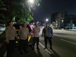 Penjagaan Polsek Sawah Besar Jelang Subuh Antisipasi Balap Liar di Gunung Sahari
