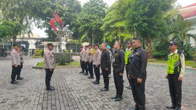 Polsek Johar Baru Siaga Penuh, Apel Kesiapan Digelar Jelang Aksi Unjuk Rasa di Kantor BPOM