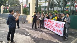 Aksi Damai PMII Univ Indraprastra PGRI JakSel Kantor Kemendikbud RI, Polisi Pastikan Situasi Kondusif