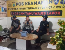 Polsek Cempaka Putih Perkuat Keamanan Lewat Sambang Pos Kamling