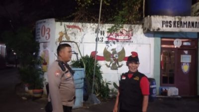 Bhabinkamtibmas Sambangi Satkamling Gunung Sahari Selatan, Pastikan Kamtibmas Kondusif