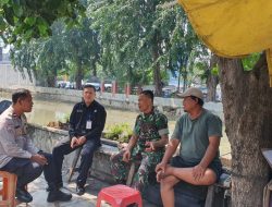 Bhabinkamtibmas dan Babinsa Sambang Warga di Pasar Baru, Sampaikan Himbauan Kamtibmas