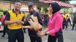 Penuh Keakraban, Kapolsek Johar Baru Gelar Syukuran dan Senam Bersama Bhayangkari dan Personel