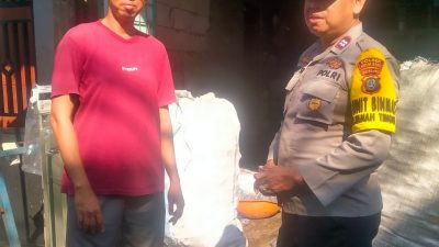 Sambangi Pelaku Usaha Daur Ulang, Aiptu Hendro Ajak Warga Tanah Tinggi Jaga Keamanan dan Keselamatan Bersama