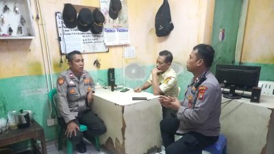 Unit Samapta Polsek Senen Sambangi Pamdal Pasar Blok III, Ajak Bersinergi Jaga Kamtibmas