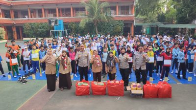 Sat Binmas Polres Metro Jakarta Pusat Berikan Penyuluhan Bahaya Narkoba dan Judi Online pada MPLS SMPN 269