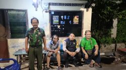 Wujudkan Keakraban Bhabinkamtibmas Sambangi Pos Kamling RW 04 Gunung Sahari Utara