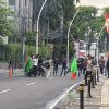 Polsek Metro Menteng Pematauan Aksi Unras Massa HMI di Kantor DPP Partai NasDem