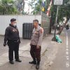 Polri Sambangi Pos Satpam Di Komplek Pertokoan Pasar Baru, Berikan Arahan