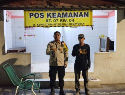 Bhabinkamtibmas Kelurahan Kemayoran Sambang Pos Keamanan, Ajak Warga Waspada Curanmor