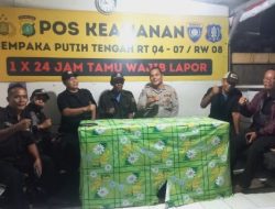Polsek Cempaka Putih Sambang Pos Satkamling, Ajak Warga Perkuat Pam Swakarsa