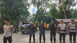 Polisi Gelar Apel Pasukan Amankan Aksi Unjuk Rasa Pengemudi Ojek Daring di Jakarta Pusat