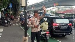 Kapolsubsektor Tanah Tinggi Gatur Lalin di TL Galur, Antisipasi Kemacetan dan Tindak Kriminal Jalanan