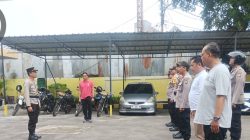 Apel Persiapan Patroli Sore Hari ke Sentra Ekonomi dan Pusat Keramaian