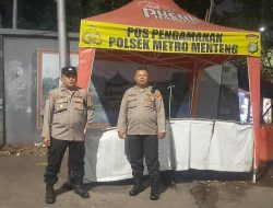 Patroli Malam Kapolsubsektor Cut Mutia Jaga Kondusifitas Perbatasan Kalipasir Menteng