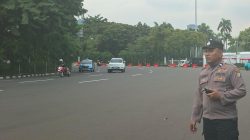 Patko 1011 Laksanakan Ploting Lalin di Jl. Medan Merdeka Timur, Antisipasi Kemacetan dan Kejahatan Jalanan