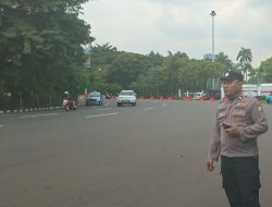 Patko 1011 Laksanakan Ploting Lalin di Jl. Medan Merdeka Timur, Antisipasi Kemacetan dan Kejahatan Jalanan
