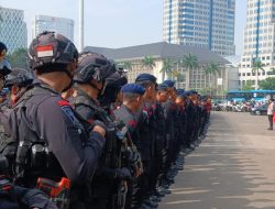 TWG dan Apel Pengamanan Aksi Unjuk Rasa di Depan Polsubsektor Patung Kuda