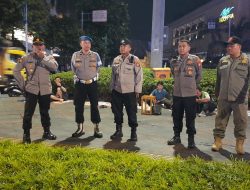 Patroli Cipkon Menteng Kawal Keamanan Kawasan Bundaran HI, Antisipasi Kerawanan Malam Hari