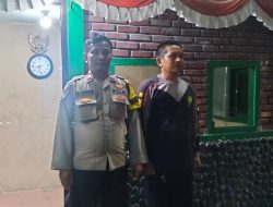 Bhabinkamtibmas Cideng Gelar Patroli dan Pembinaan Awak Pos Kamling, Perkuat Keamanan Lingkungan
