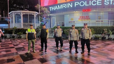 Bersama Patroli Cipkon Menteng Amankan Malam di Kawasan Bundaran HI Dari Rawan Guankamtibmas