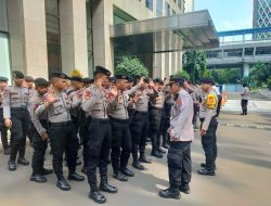 Kapolsek Metro Menteng Pimpin Apel Pengamanan Antisipasi Unras Solidaritas Palestina dan Yaman di Kantor PBB