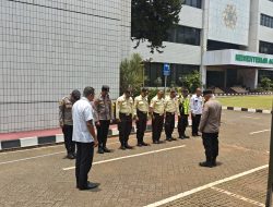 Polsek Sawah Besar Gelar Apel Pengamanan Aksi Unjuk Rasa di Depan Kemenag RI