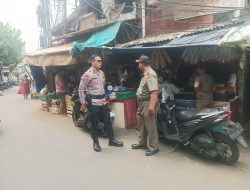 Bhabinkamtibmas Kampung Rawa Intensifkan Patroli dan Monitoring Area Pasar Gembrong