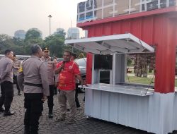 Bhabinkamtibmas Monitoring Gladi Apel Ojol Kamtibmas di Cawan Monas Barat, Wujud Sinergi dan Inovasi Keamanan Kota Jakarta