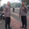 Pemantauan dan Sterilisasi Jalur Merdeka Selatan oleh Personel Patko Polsek Metro Gambir