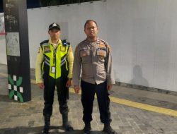 Patroli Malam Hari Polsek Metro Tanah Abang Dan Strong Point Berikan Imbauan Kamtibmas Kepada Petugas Keamanan Gedung Intiland