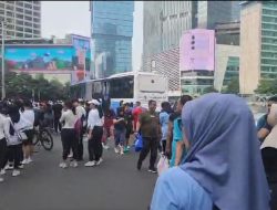 Patroli Kasi Dokliput Memberikan Imbauan Humanis Warga Sekitar Bunderan HI