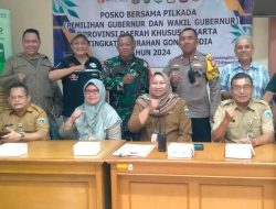 Bhabinkamtibmas Gondangdia Bersama Unsur Tiga Pilar Di Posko Bersama Untuk Pilkada Aman Dan Damai
